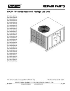 Repair-Parts-Goodman-GPG14 | Climaproyectos S.A. de C.V.